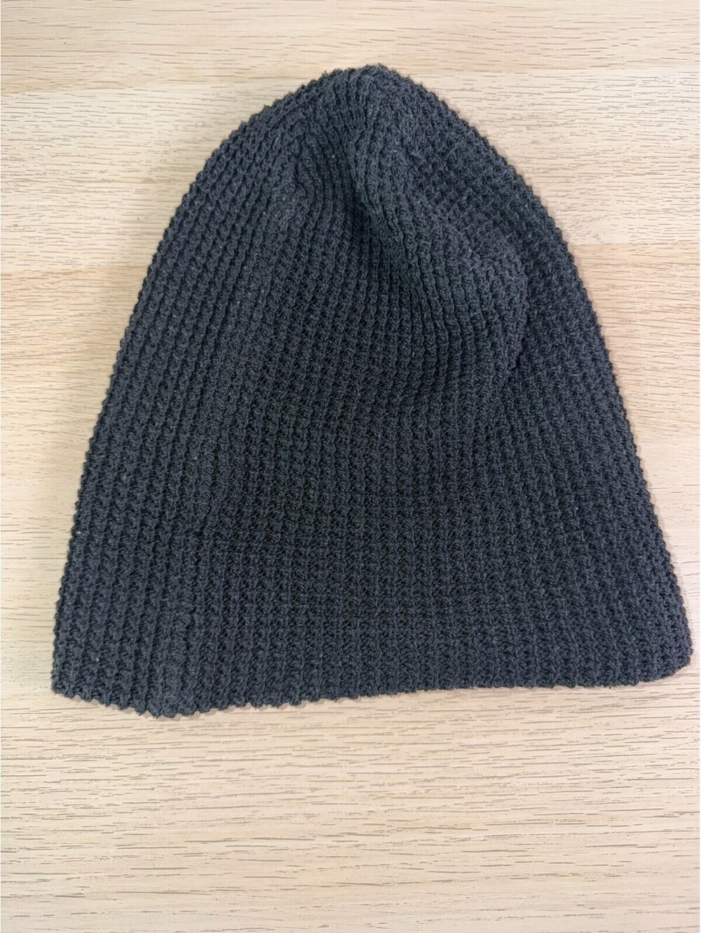 Goodfellow Co Mens Black Waffle Knit Beanie Hat One Size Winter Cap Slouchy